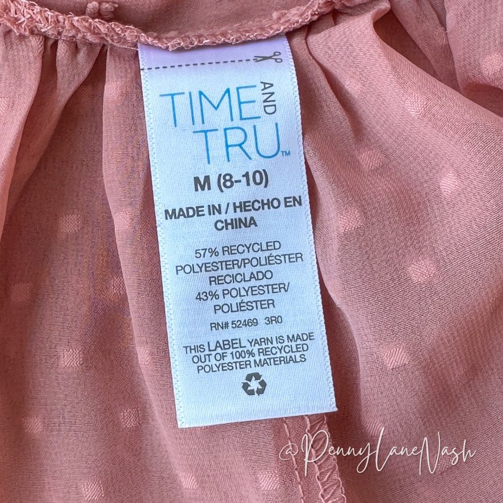 NWT Time and Tru Swiss Dot Skirt Cover Up Old Rose - Picture 5 of 9